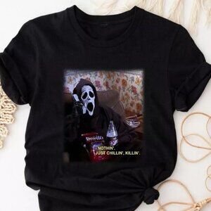 Ghostface Nothin' Just Chillin',Killin' Let's Watch Scary Movie Horror Halloween